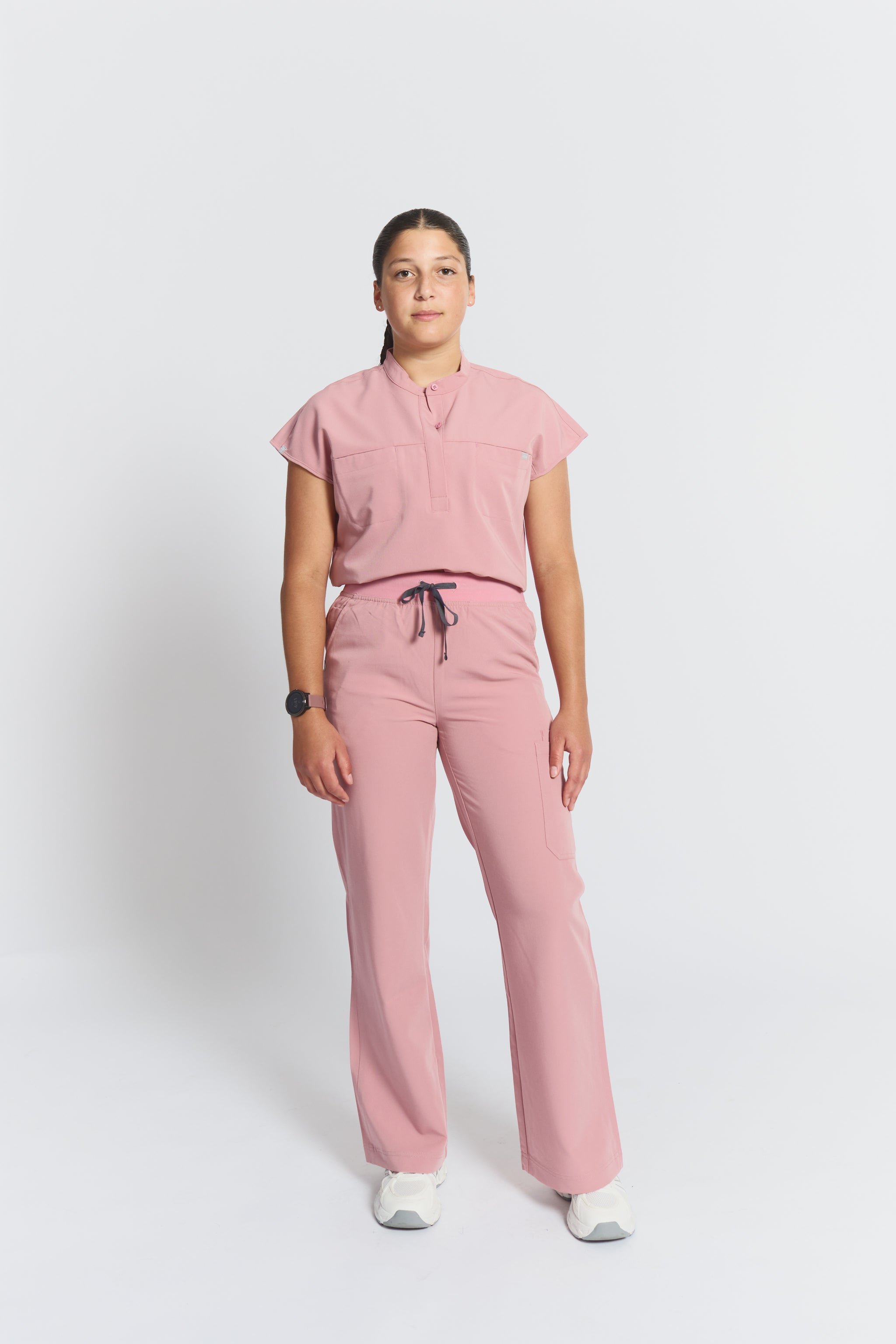 ACE Wide Leg Scrub Pants - Rosewood