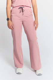 ACE Wide Leg Scrub Pants - Rosewood