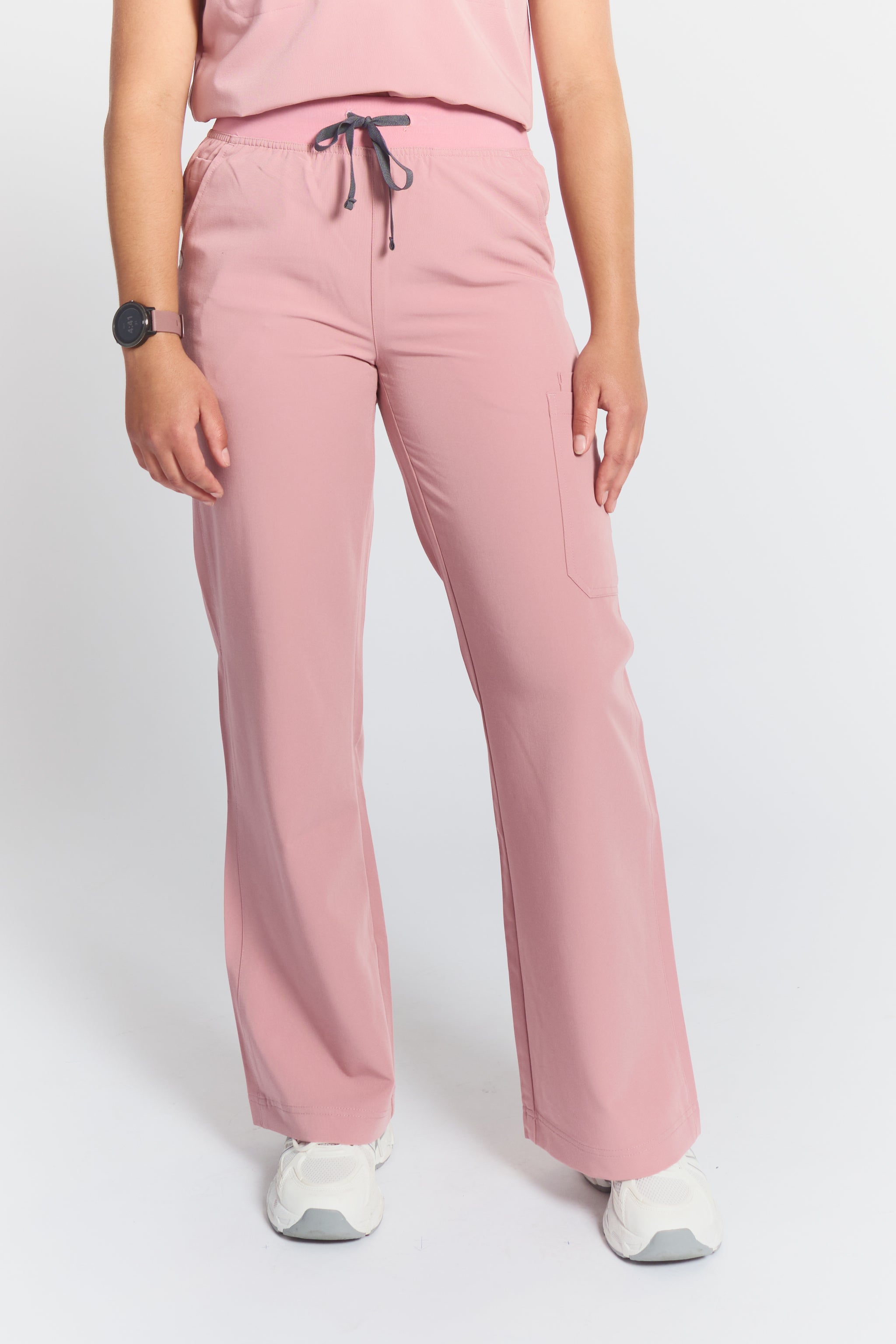ACE Wide Leg Scrub Pants - Rosewood