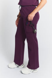ACE Wide Leg Scrub Pants - Royal Purple