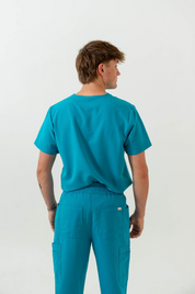 Liam Hauts d'uniforme médical - Cyan Blue