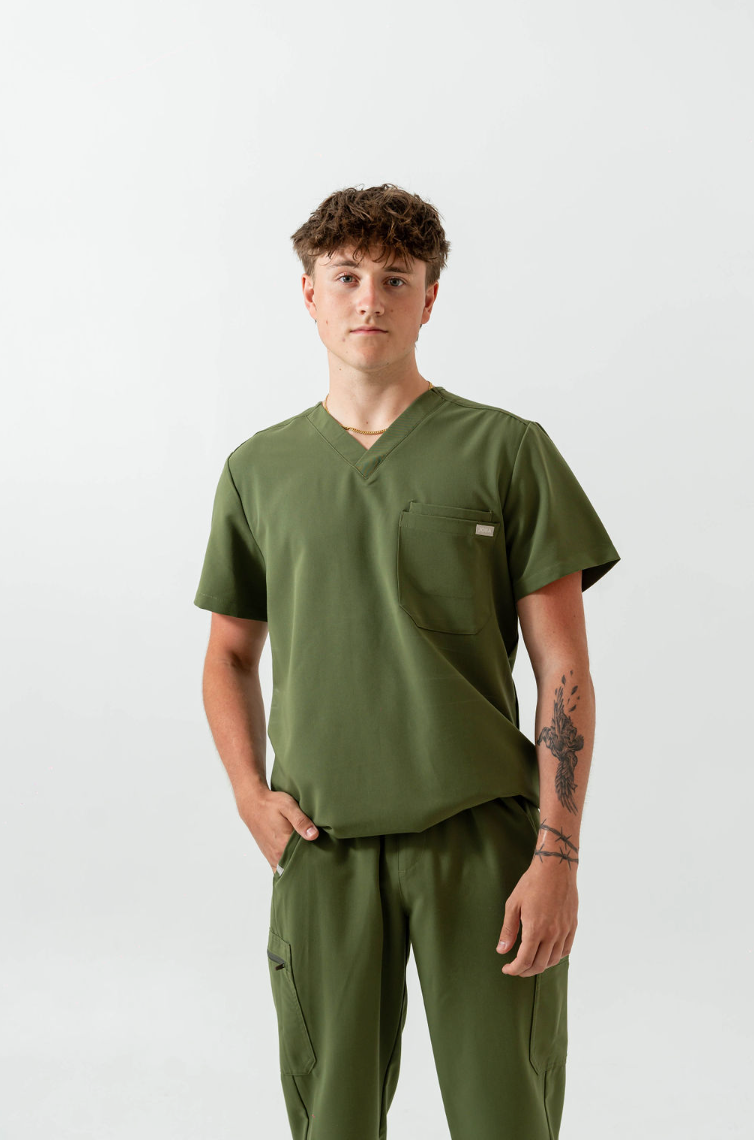 Liam Hauts d'uniforme médical - Mossy Green