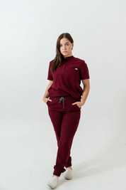 Pantalon d’uniforme médical coupe jogging Anastasia - Bourgogne