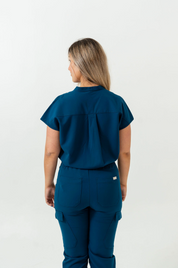 Pantalon d’uniforme médical coupe jogging Lydia - Bleu Abysse