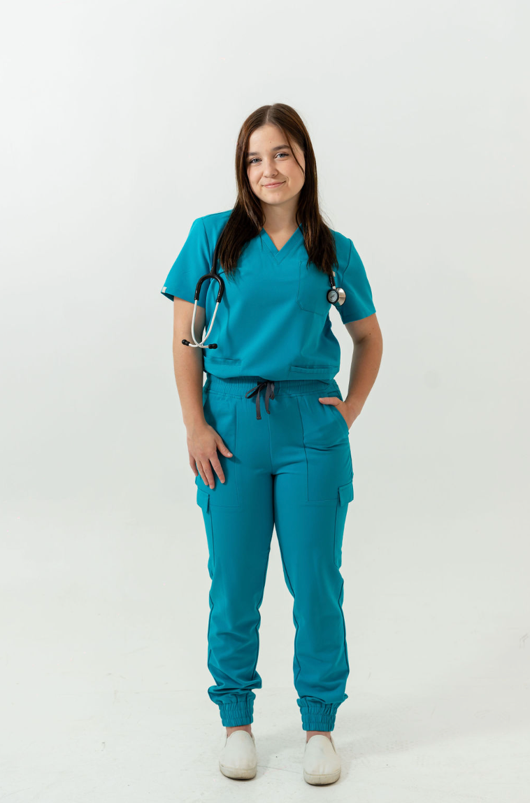 Pantalon d'uniforme médical Lydia - Bleu cyan