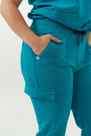 Pantalon d'uniforme médical Lydia - Bleu cyan