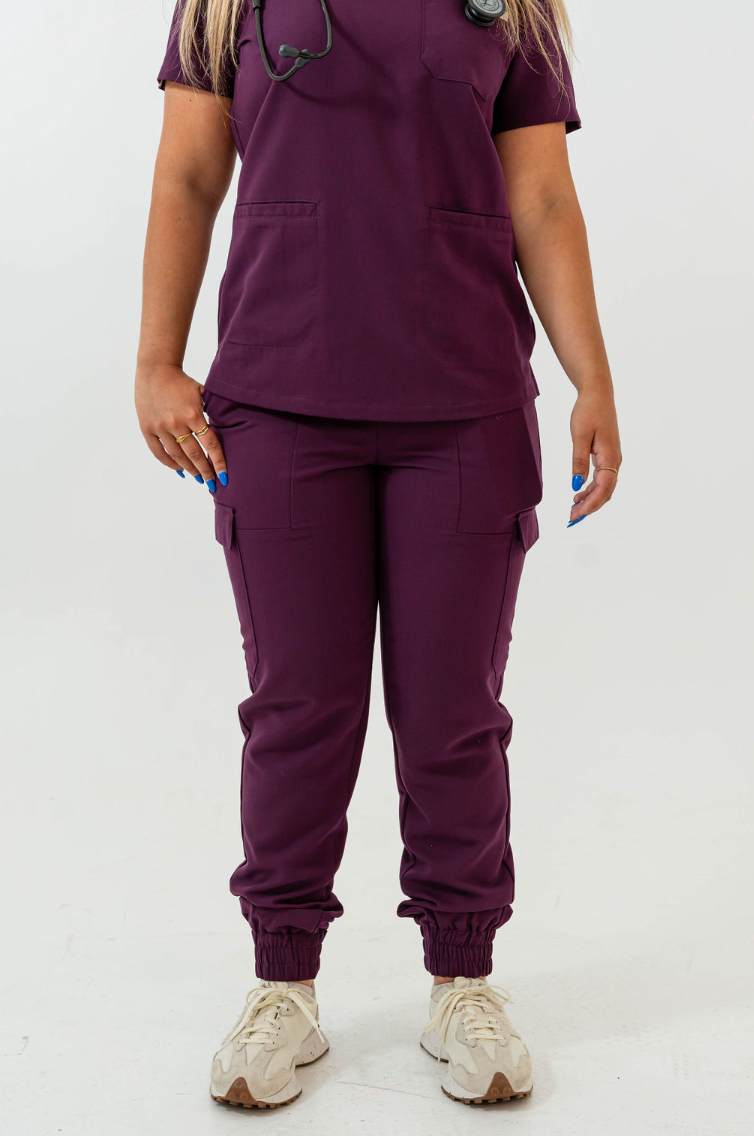 Pantalon d'uniforme médical Lydia - violet royal