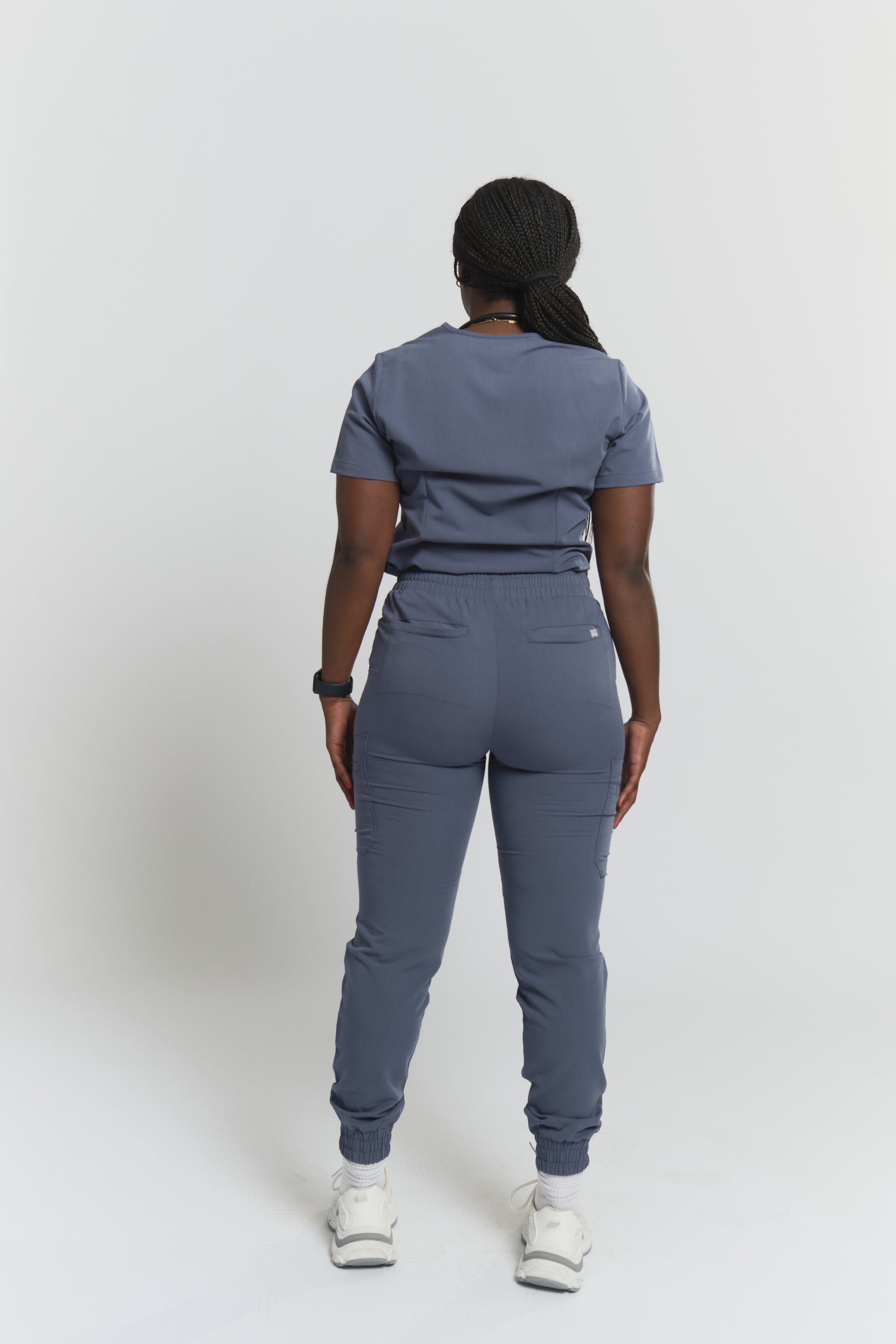 Anastasia Jogger Scrub Pants - Stormy Grey