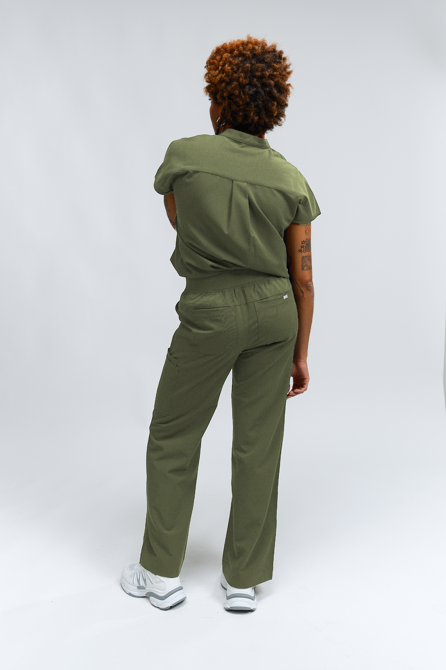 ACE Wide Leg Scrub Pants - Mossy Green