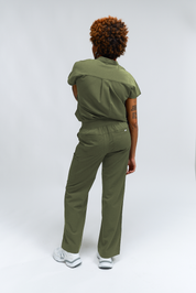 ACE Wide Leg Scrub Pants - Mossy Green