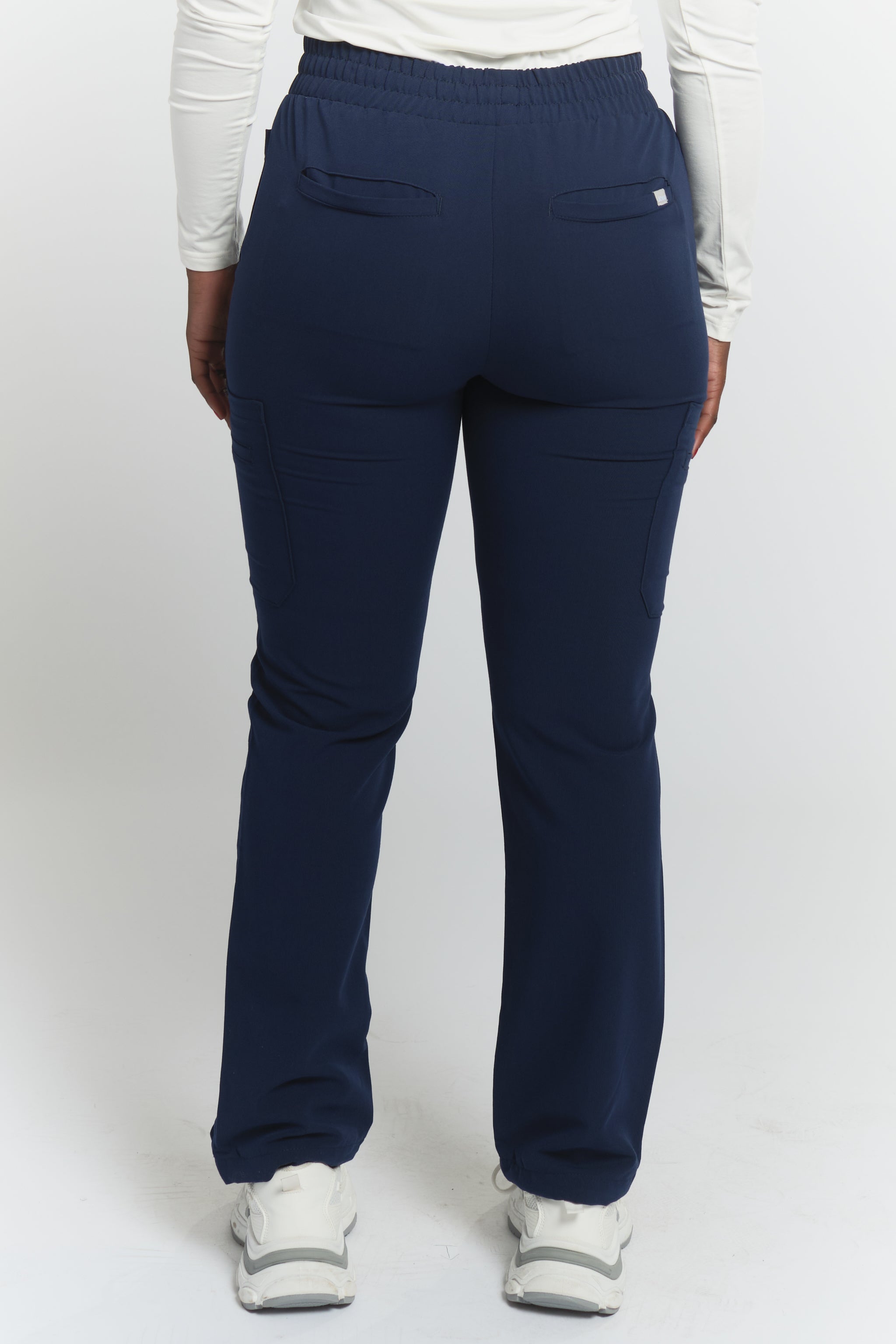 Lulu Straight Leg Scrub Pants - Navy