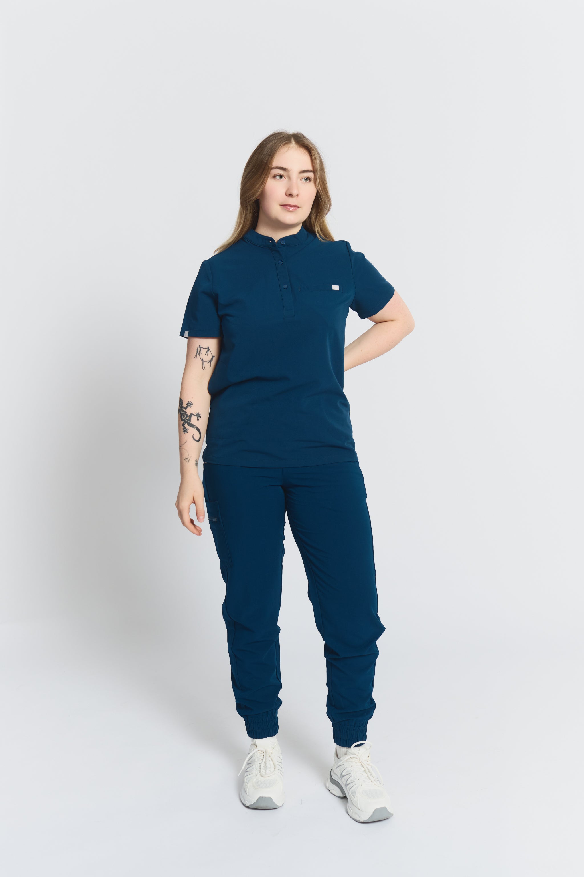 Gloria Scrub Top - Abyss Blue