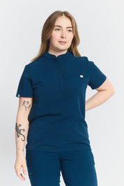 Gloria Scrub Top - Abyss Blue