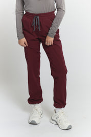Lulu Straight Leg Scrub Pants - Burgundy