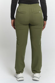 Lulu Straight Leg Scrub Pants - Mossy Green