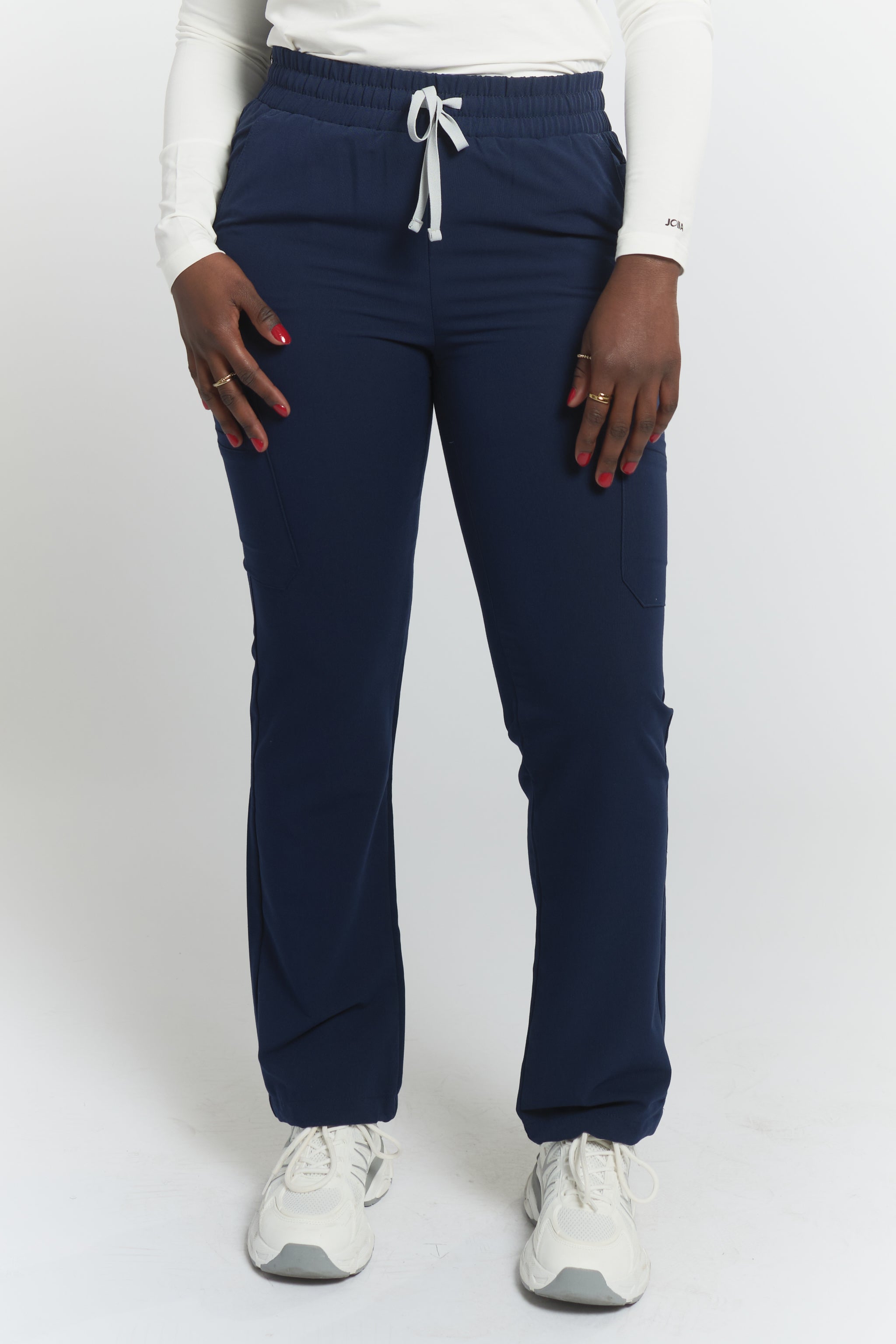 Lulu Straight Leg Scrub Pants - Navy