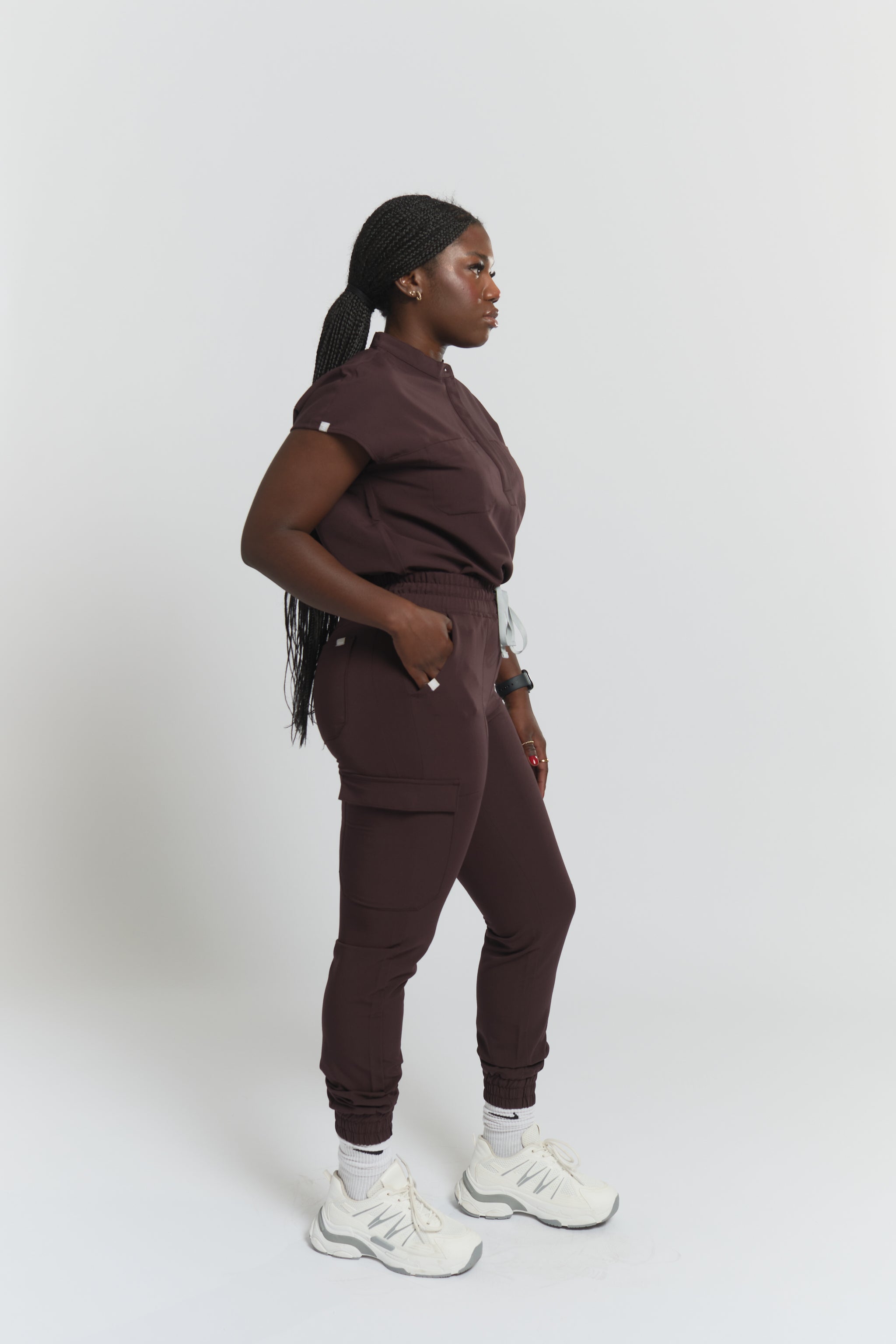 Lydia Jogger Scrub Pants - Espresso