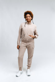 Thalia Scrub Jacket - Sandstone