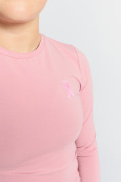 Amelia Longsleeve Underscrub - Rosewood - Breast Cancer Underscrub