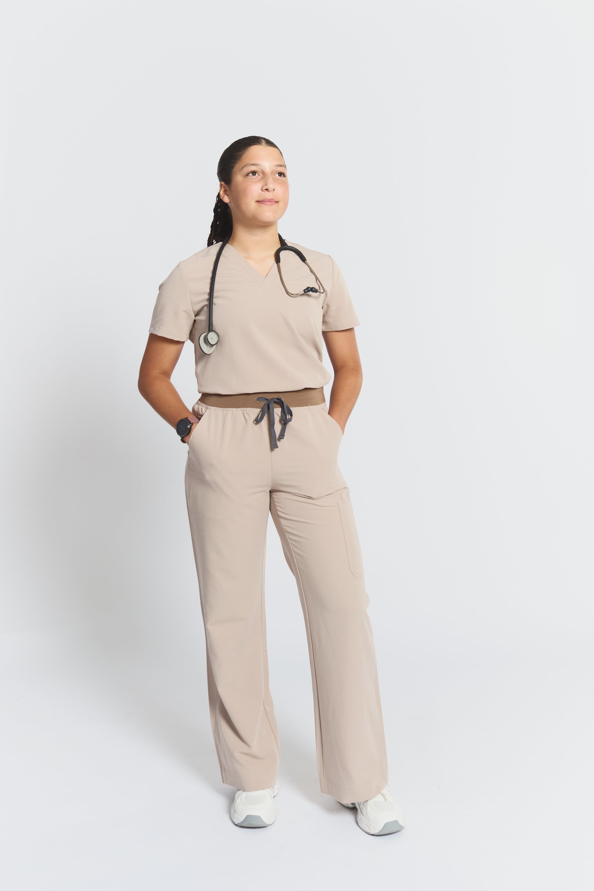 ACE Wide Leg Scrub Pants - Sandstone