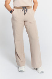 ACE Wide Leg Scrub Pants - Sandstone