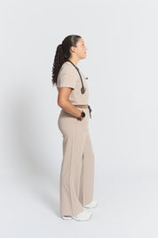 ACE Wide Leg Scrub Pants - Sandstone