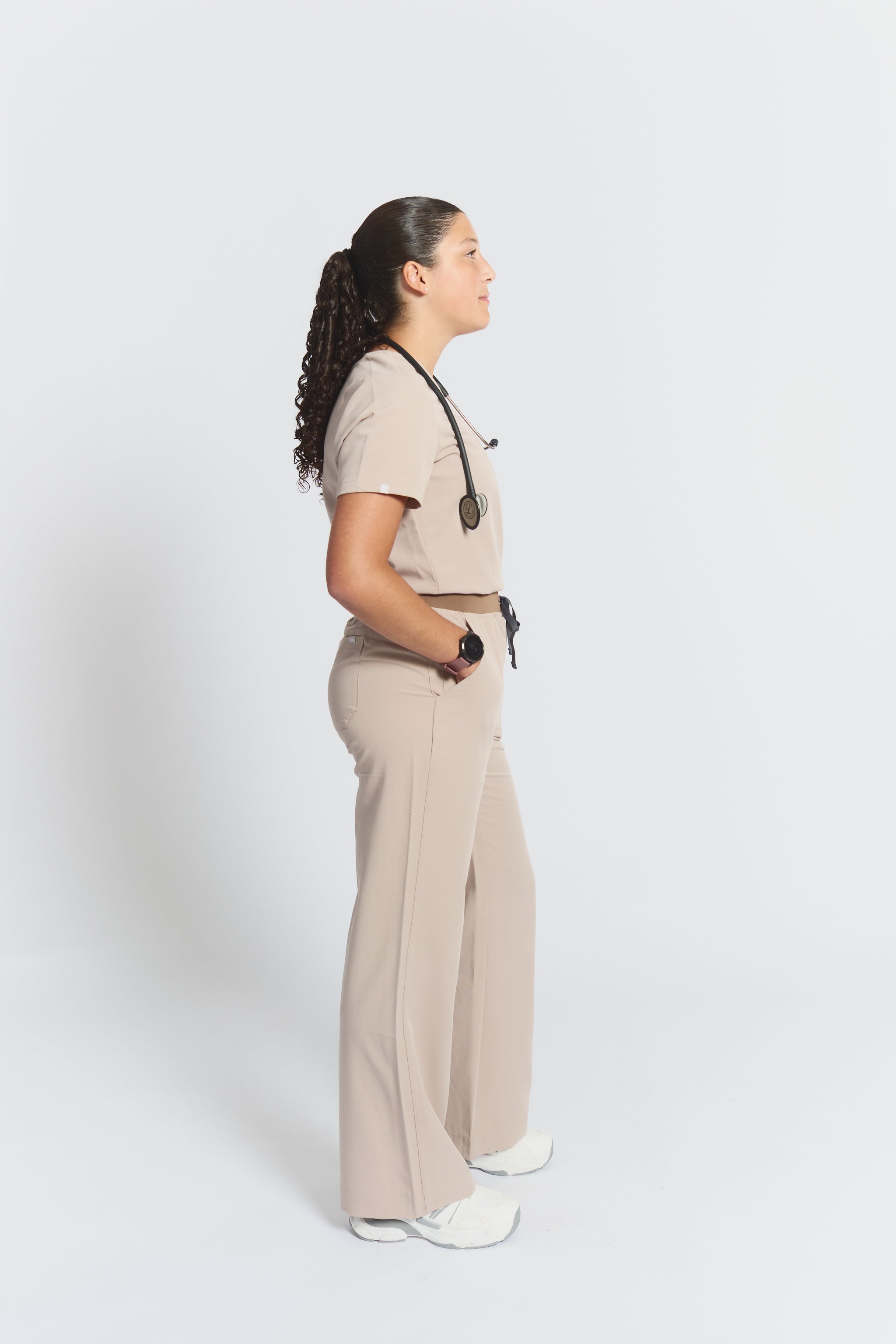 ACE Wide Leg Scrub Pants - Sandstone