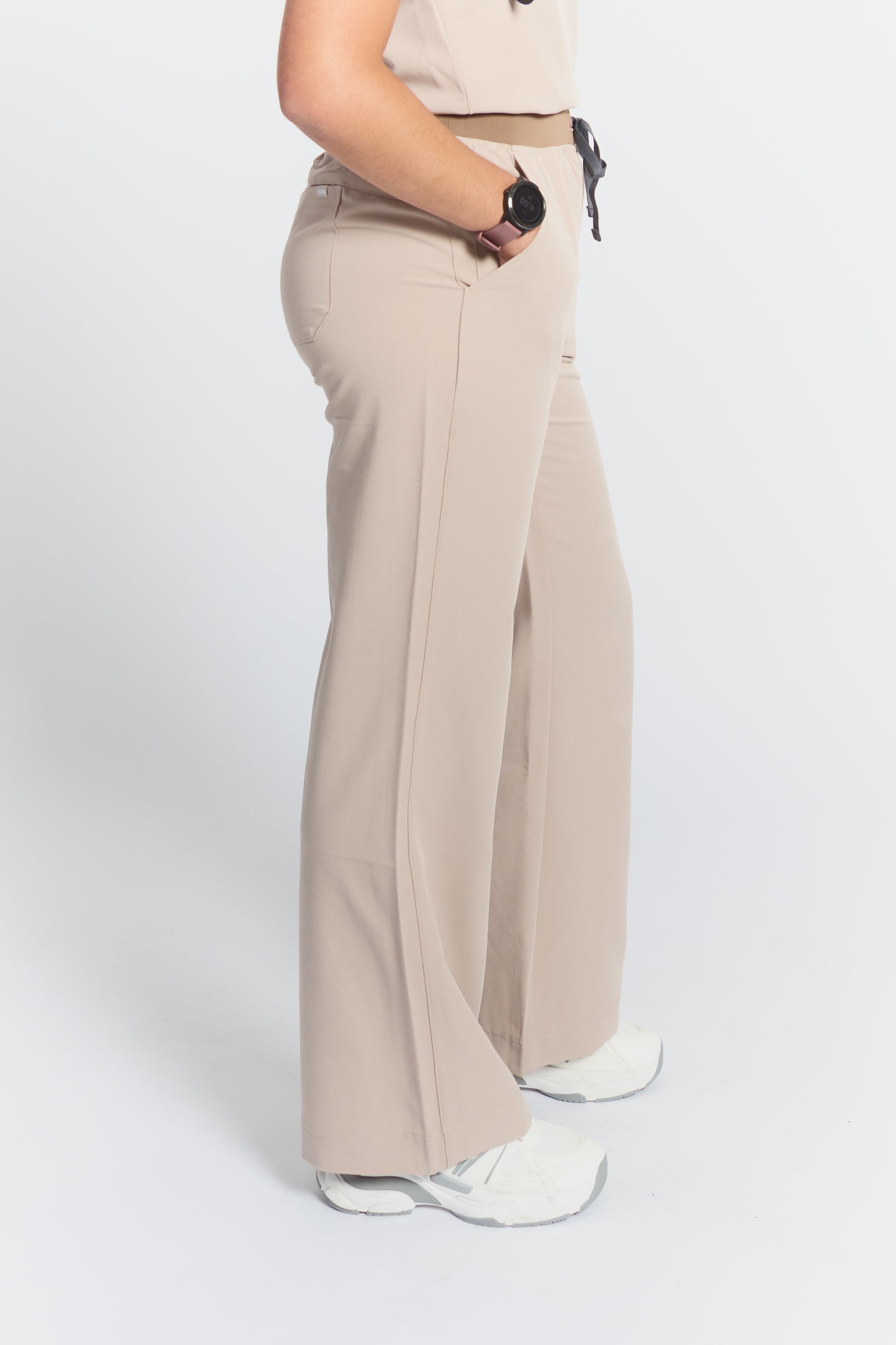ACE Wide Leg Scrub Pants - Sandstone