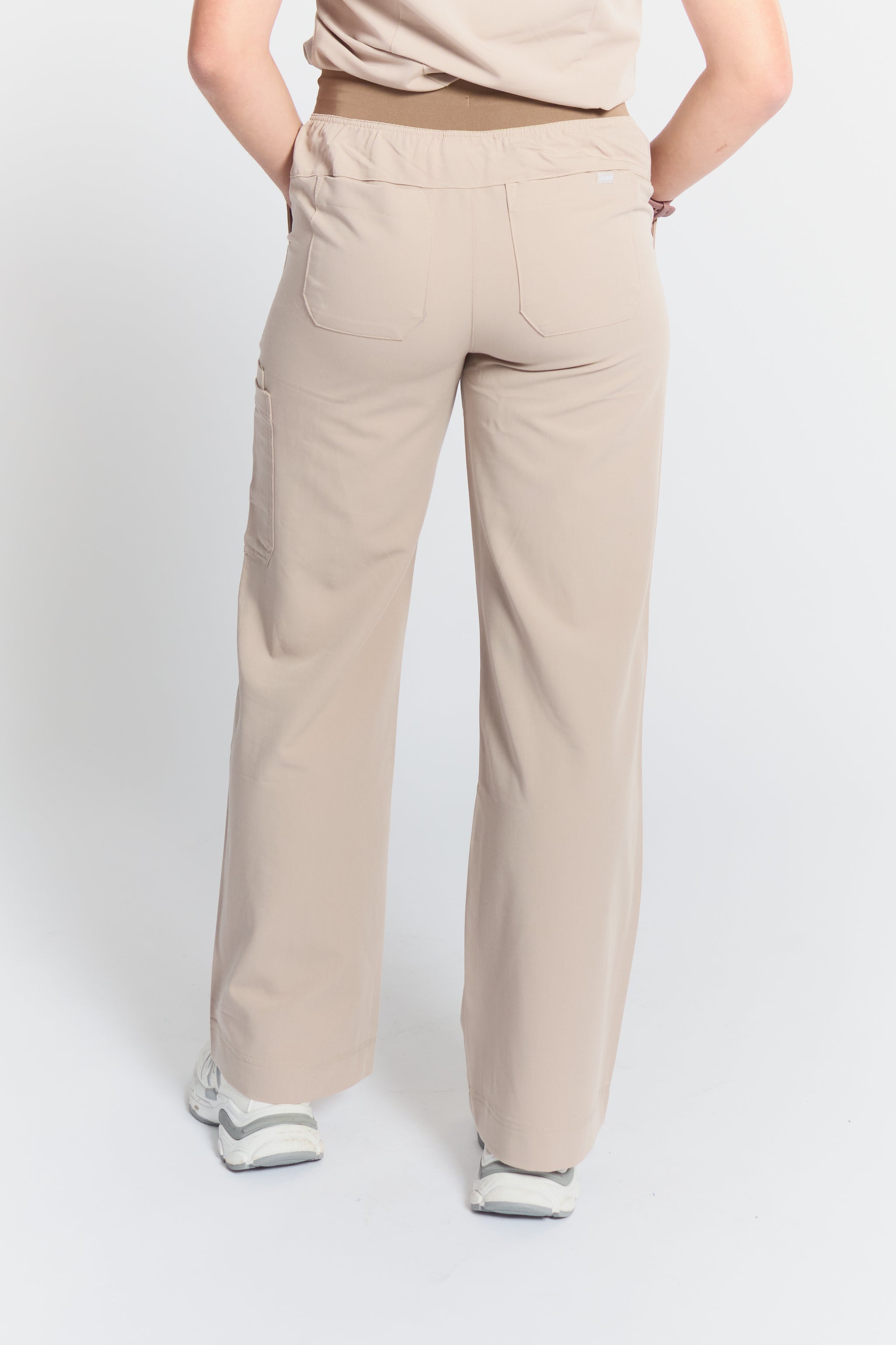 ACE Wide Leg Scrub Pants - Sandstone