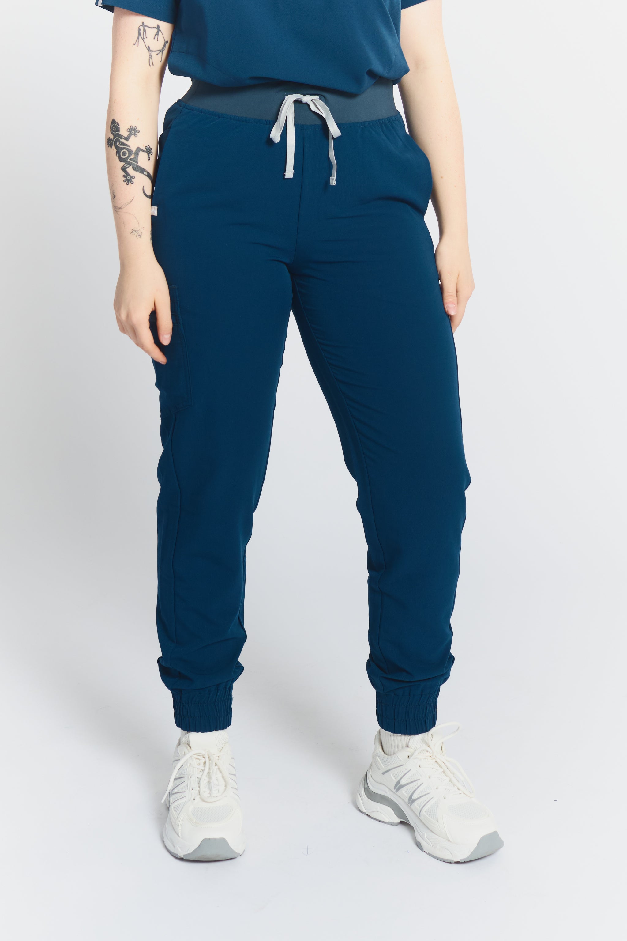 Pantalon d’uniforme médical coupe jogging Elodia - Bleu Abysse