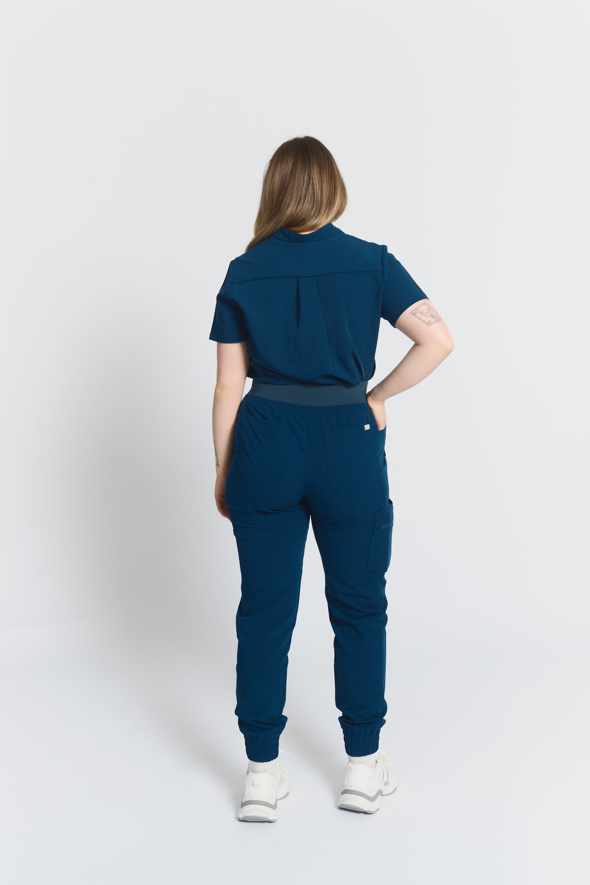 Pantalon d’uniforme médical coupe jogging Elodia - Bleu Abysse