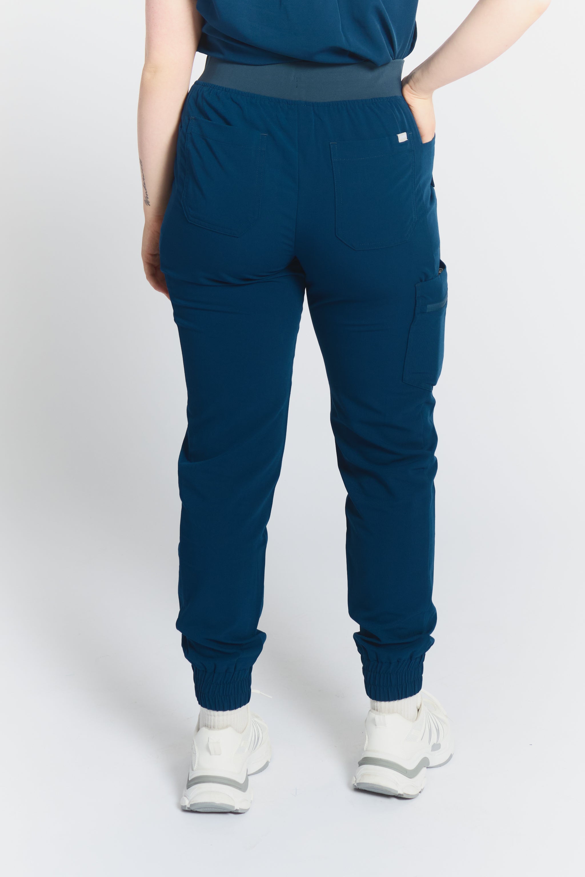 Pantalon d’uniforme médical coupe jogging Elodia - Bleu Abysse