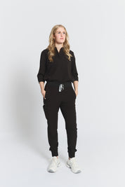 Elodia Jogger Scrub Pants - Black