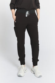 Elodia Jogger Scrub Pants - Black