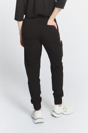 Elodia Jogger Scrub Pants - Black