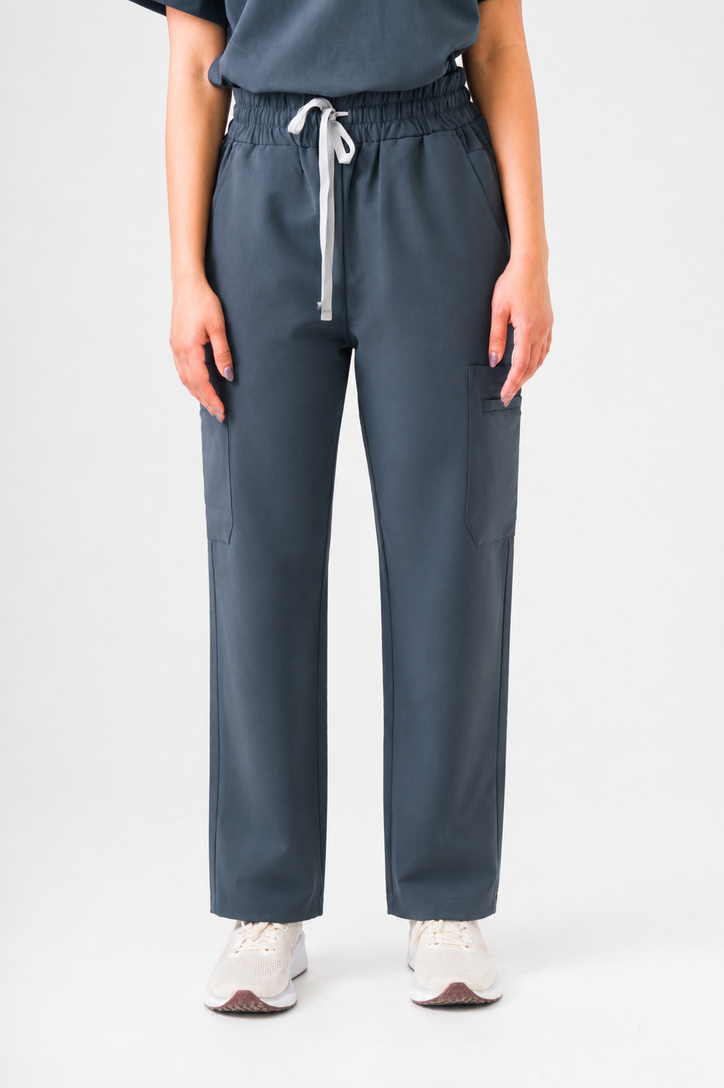 Lulu Straight Leg Scrub Pants - Pewter