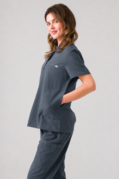Blouse médicale Gloria -Gris Charbon