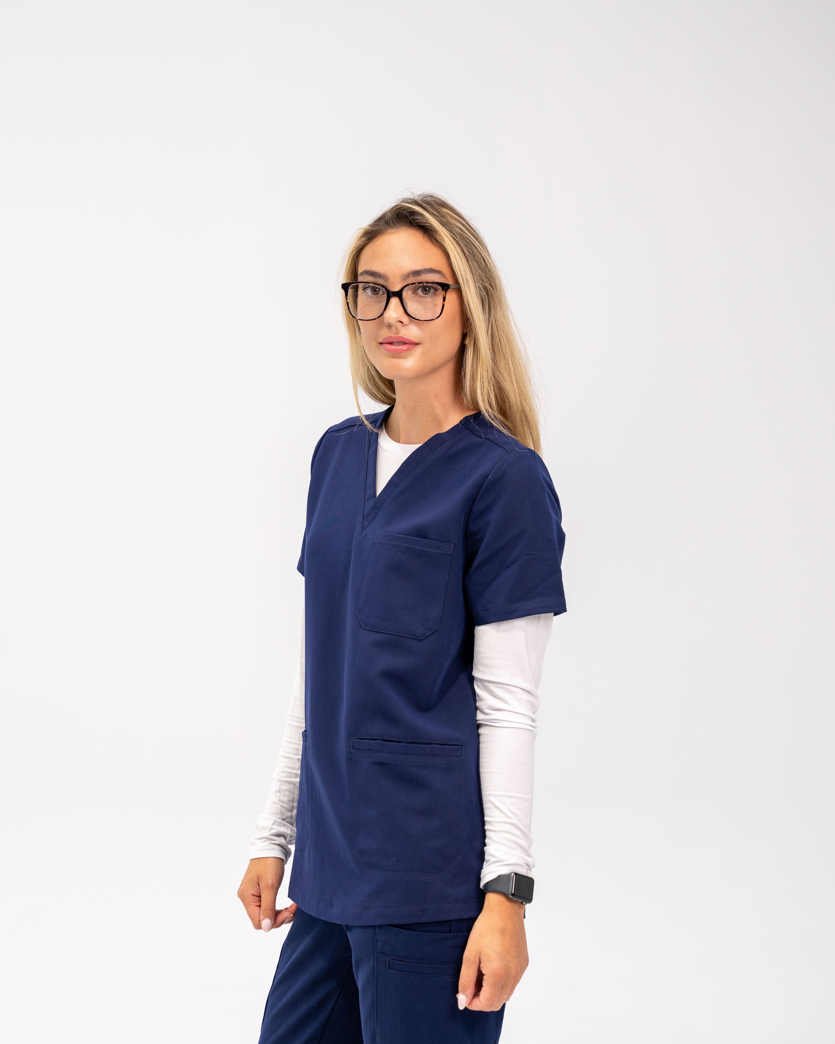 Victoria Scrub Top - Navy