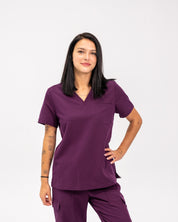 Olivia Scrub Top - Royal Purple