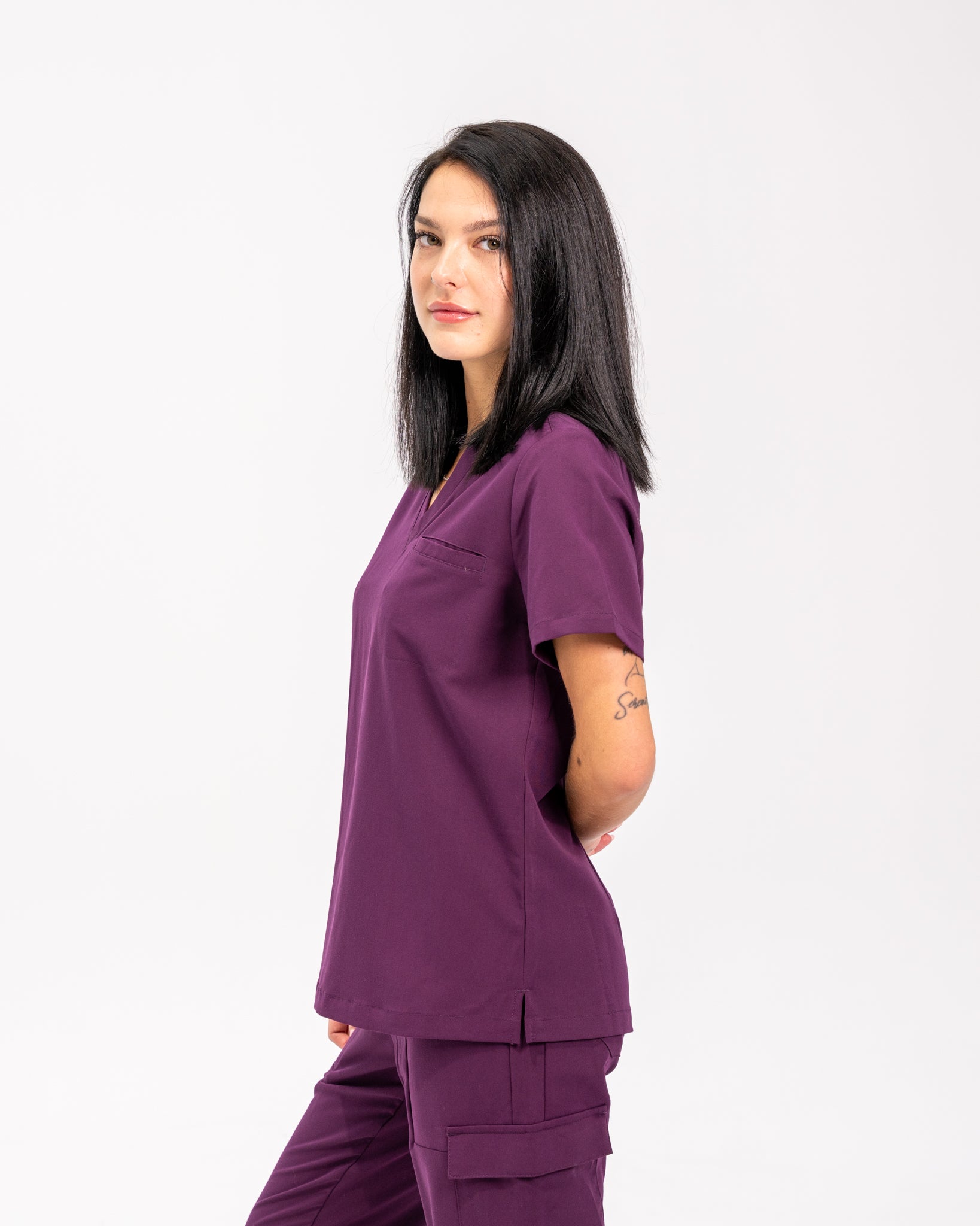 Olivia Scrub Top - Royal Purple