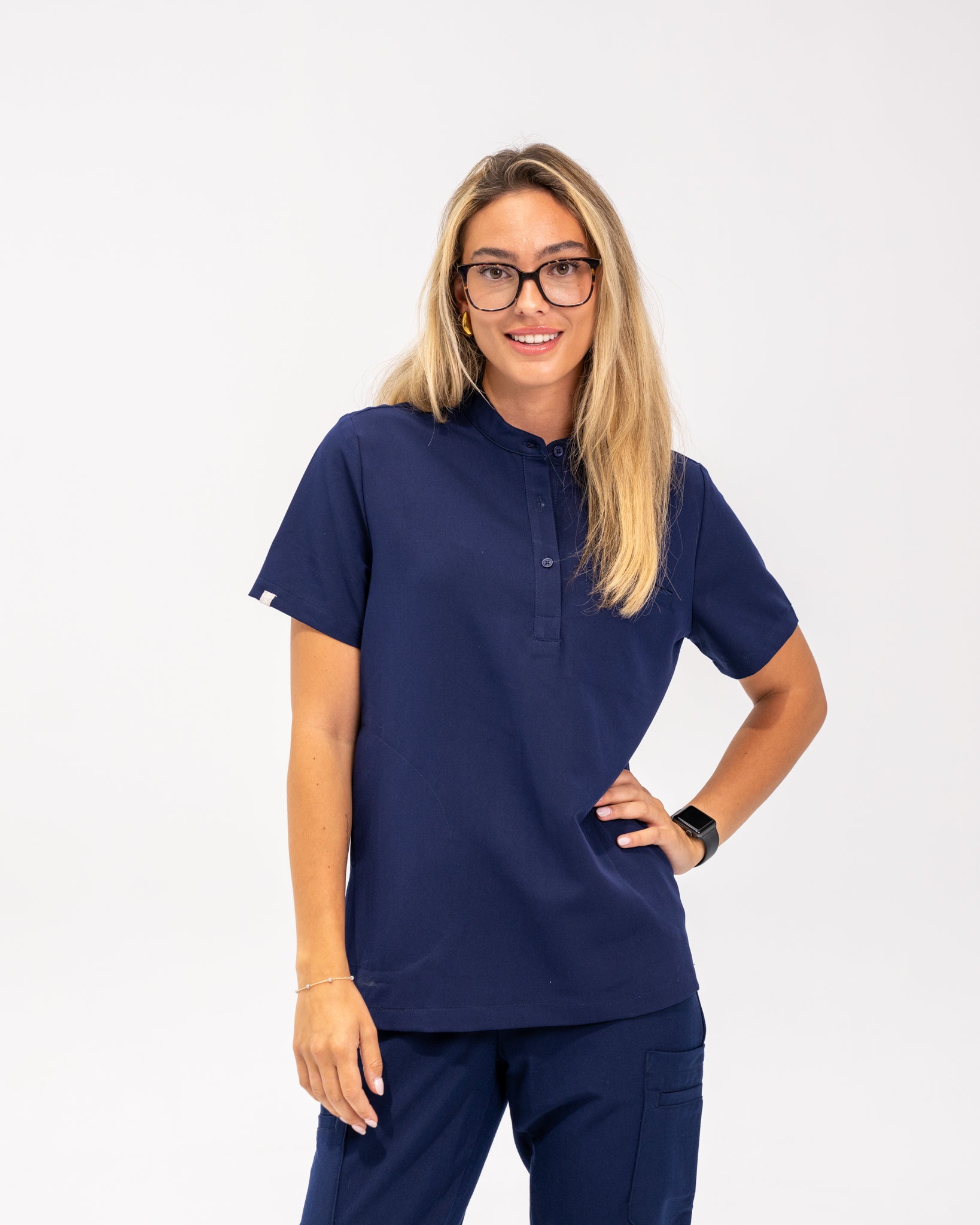 Gloria Scrub Top - Navy