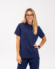 Gloria Scrub Top - Navy