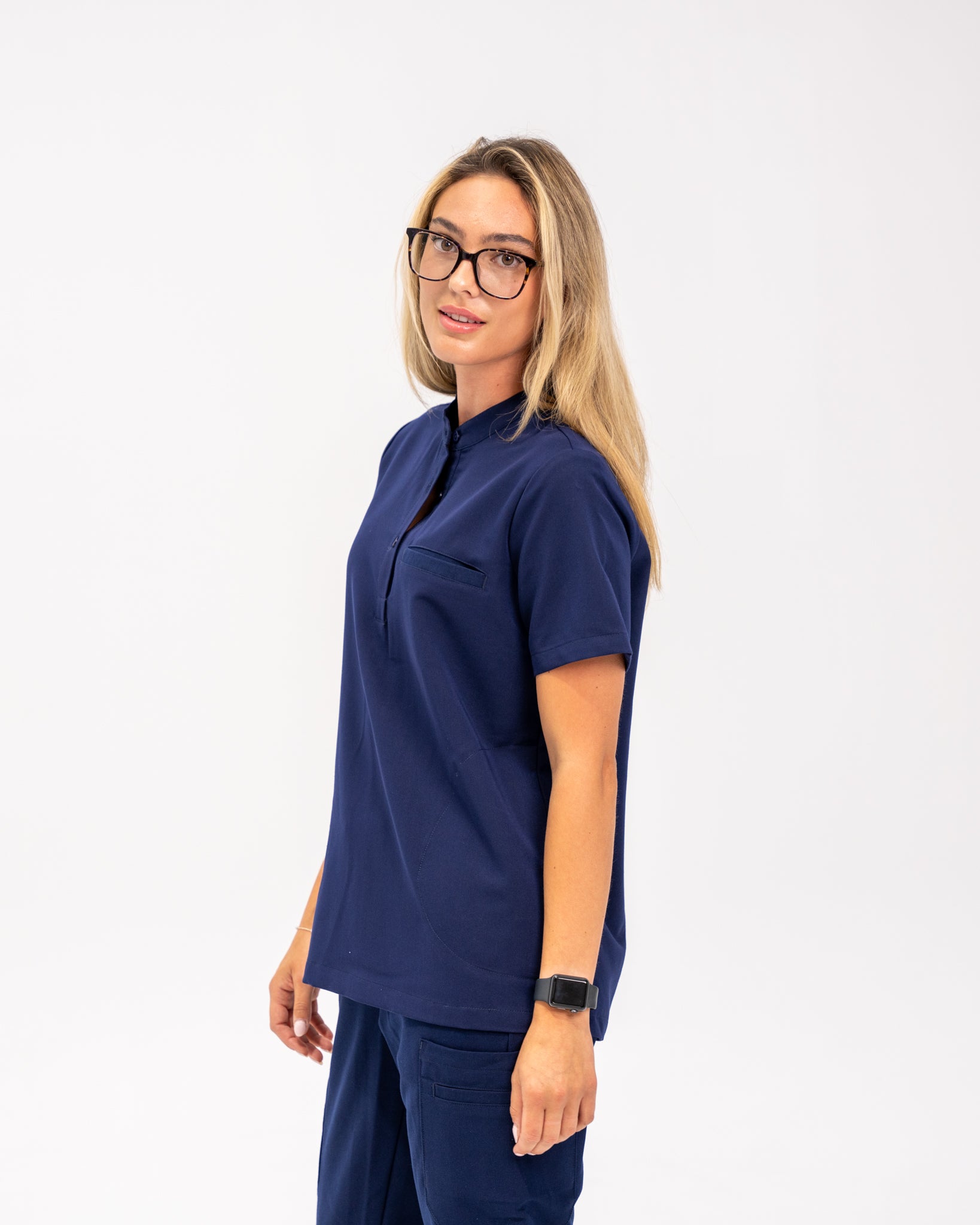 Gloria Scrub Top - Navy