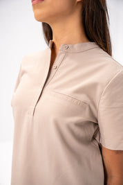 Gloria Scrub Top - Sandstone