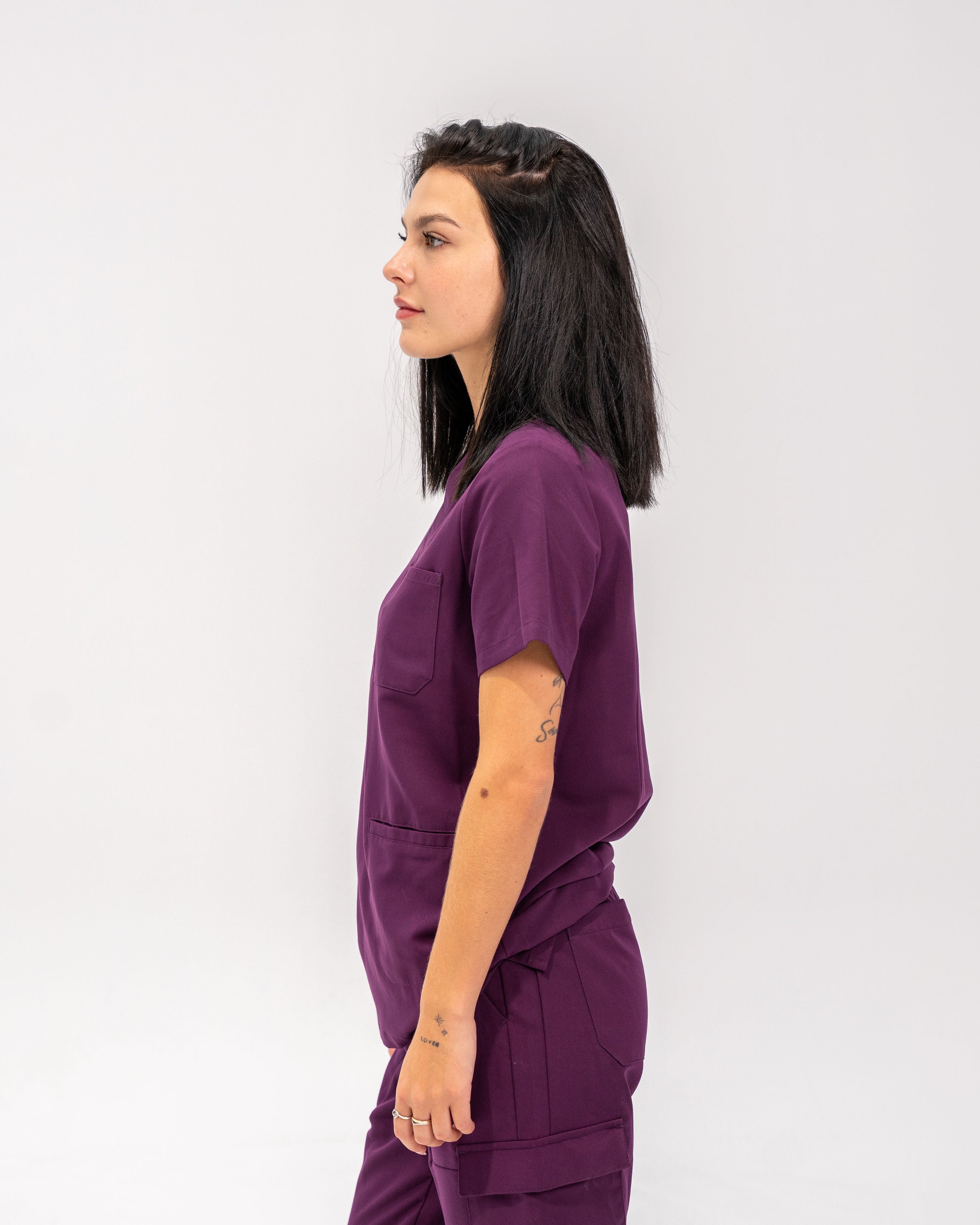 Victoria Scrub Top - Royal Purple