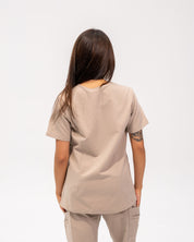 Victoria Scrub Top - Sandstone