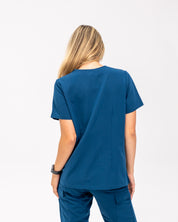 Olivia Scrub Top - Abyss Blue