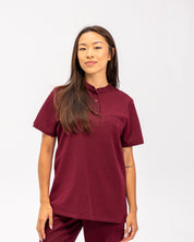 Gloria Scrub Top - Burgundy