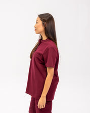 Gloria Scrub Top - Burgundy