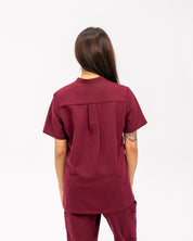 Gloria Scrub Top - Burgundy